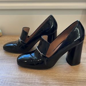 LEWIT AMARA Leather Loafer Shoe block heel